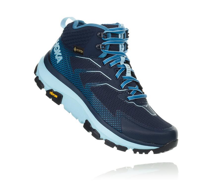 Hiking Boots Womens - Hoka One One Toa GORE-TEX - Blue - DYJQWIE-52